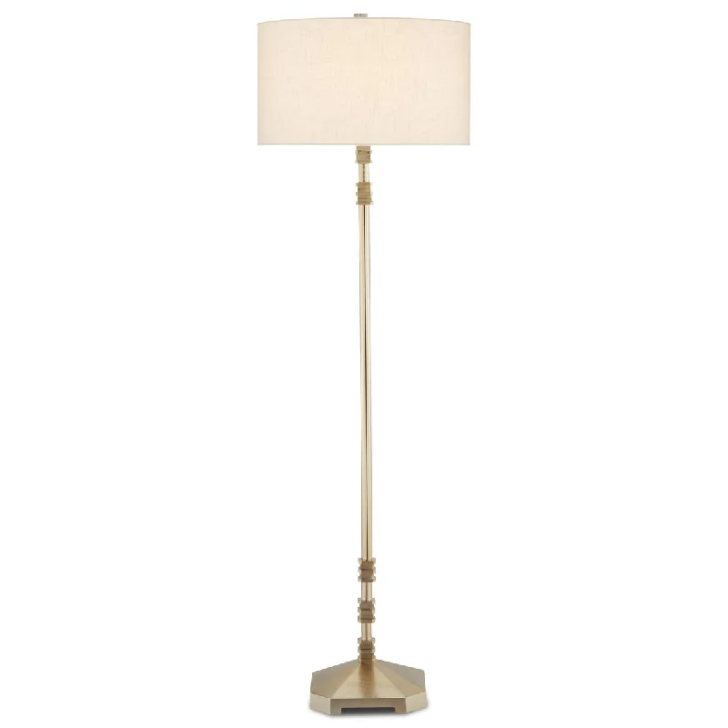 Rustic Farmhouse Style Floor Lamp for Cozy BedroomsCurrey & Company Pilare Gold Floor Lamp - 64"h x 19"dia. Rustic Farmhouse Style Floor Lamp for Cozy BedroomsCurrey & Company Pilare Gold Floor Lamp - 64"h x 19"dia.