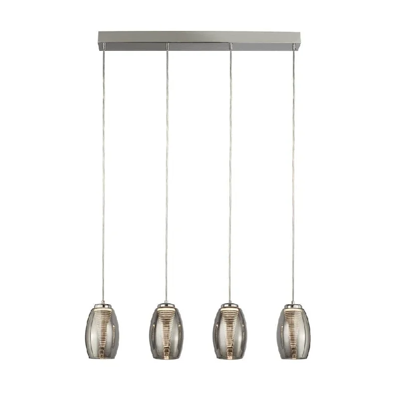 Fabric Floor Lamp with a Linen Shade for a Relaxed AestheticCyclone 4 Light LED Bar Pendant - Smoked Glass Shades