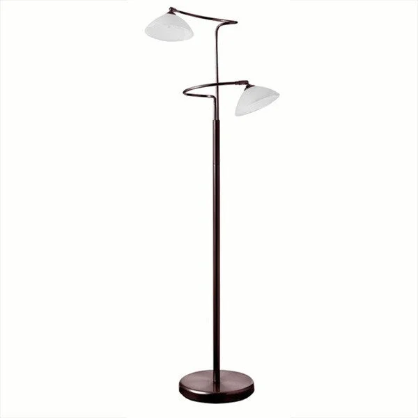 Glass Floor Lamp with Frosted Shades for Soft Diffused LightDainolite 2-light Floor Lamp in Oil Brushed Bronze with Frosted White Glass Shade Glass Floor Lamp with Frosted Shades for Soft Diffused LightDainolite 2-light Floor Lamp in Oil Brushed Bronze with Frosted White Glass Shade