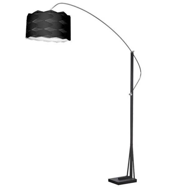 Wood Floor Lamp with Natural Grain for a Warm and Organic FeelDainolite Arc Floor Lamp Polished Chrome/Black Finish with Black Shade Wood Floor Lamp with Natural Grain for a Warm and Organic FeelDainolite Arc Floor Lamp Polished Chrome/Black Finish with Black Shade