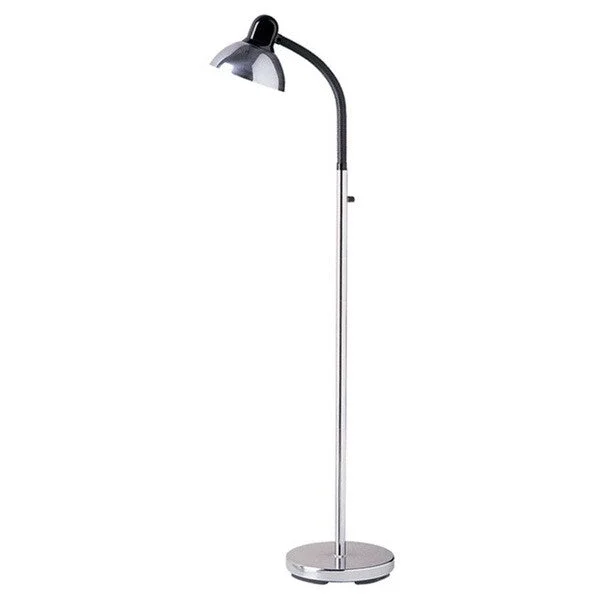 USB Charging Port Floor Lamp for Convenient Device ChargingDainolite Gooseneck Floor Lamp in Satin Chrome USB Charging Port Floor Lamp for Convenient Device ChargingDainolite Gooseneck Floor Lamp in Satin Chrome