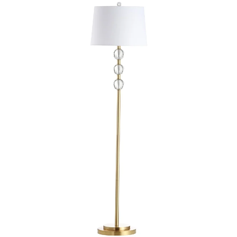 Metal Floor Lamp with a Matte Black Finish for a Sleek LookDainolite Rose 1 Light Crystal Floor Lamp - Aged Brass - White Shade Metal Floor Lamp with a Matte Black Finish for a Sleek LookDainolite Rose 1 Light Crystal Floor Lamp - Aged Brass - White Shade
