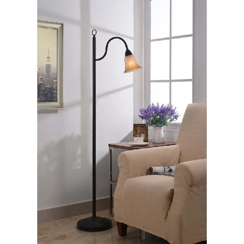 Rustic Farmhouse Style Floor Lamp for Cozy BedroomsDesign Craft Lincoln Blackened Oil Rubbed Bronze Floor Lamp