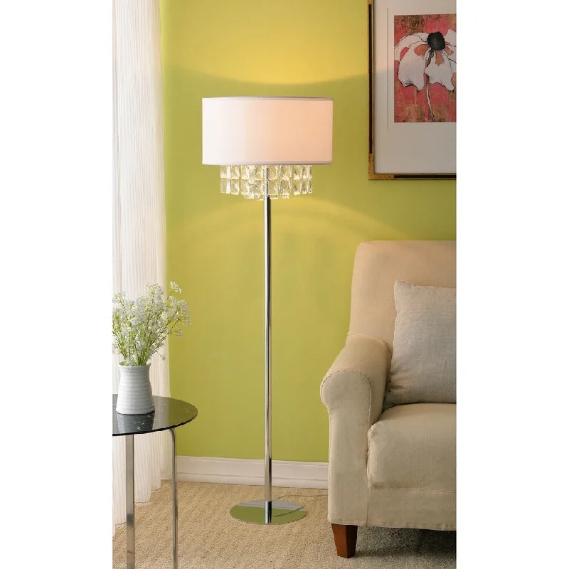 Smart Floor Lamp with Voice Control and Bluetooth ConnectivityDesign Craft Marilyn 59" Floor Lamp - Chrome with Crystal Accents Smart Floor Lamp with Voice Control and Bluetooth ConnectivityDesign Craft Marilyn 59" Floor Lamp - Chrome with Crystal Accents