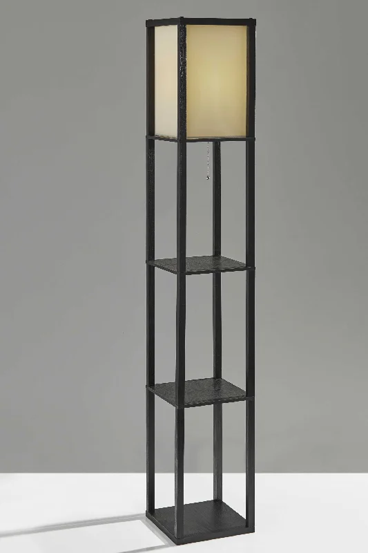 Metal Floor Lamp with a Matte Black Finish for a Sleek LookFloor Lamp with Black Wood Finish Storage Shelves By Homeroots Metal Floor Lamp with a Matte Black Finish for a Sleek LookFloor Lamp with Black Wood Finish Storage Shelves By Homeroots