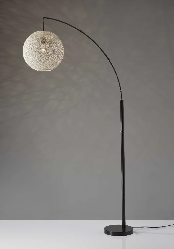 Rustic Farmhouse Style Floor Lamp for Cozy BedroomsFloor Lamp with Bronze Metal Arc and Groovy Rattan String Ball Shade By Homeroots Rustic Farmhouse Style Floor Lamp for Cozy BedroomsFloor Lamp with Bronze Metal Arc and Groovy Rattan String Ball Shade By Homeroots