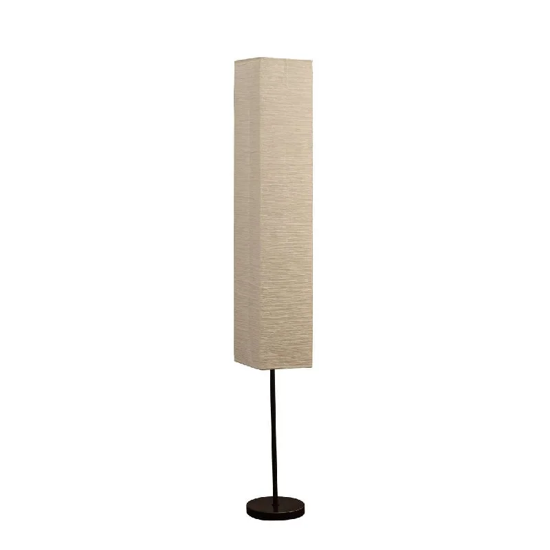 Way Switch Floor Lamp for Multiple Light Intensity LevelsFloor Lamp With Linear Metal Base And Column Shade, Black By Benzara Way Switch Floor Lamp for Multiple Light Intensity LevelsFloor Lamp With Linear Metal Base And Column Shade, Black By Benzara