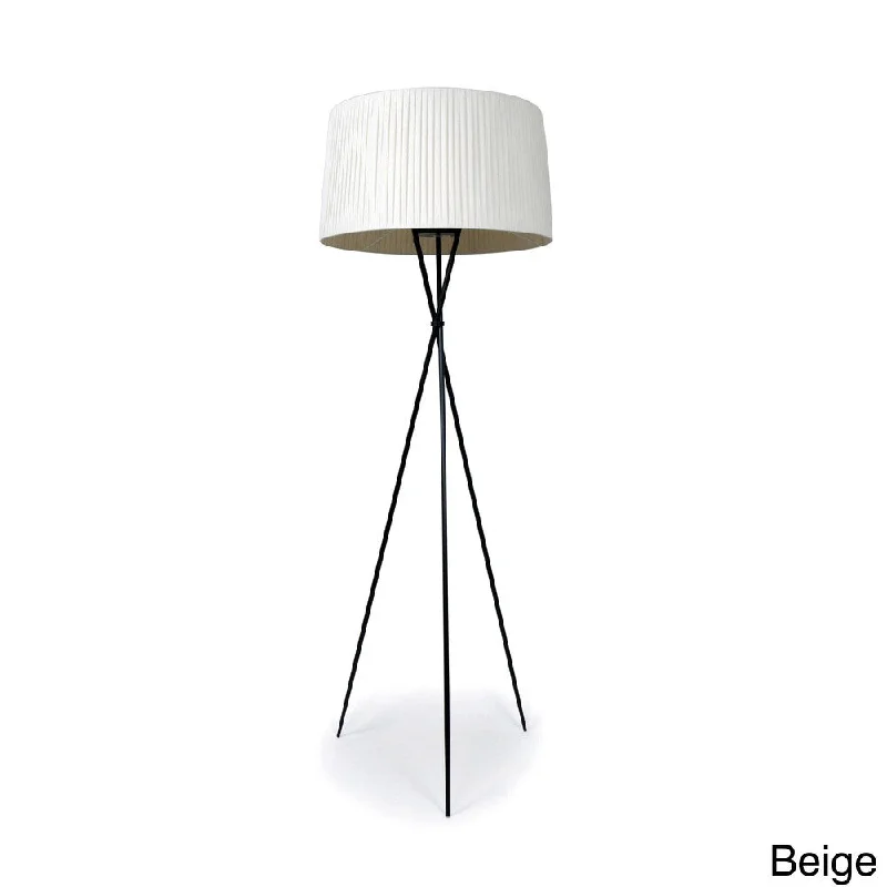Glass Floor Lamp with Frosted Shades for Soft Diffused LightHans Andersen Home Sticks Beige Floor Lamp
