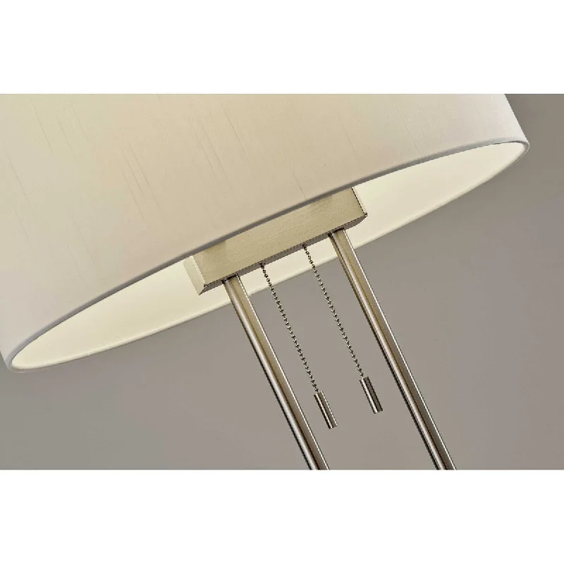 Wood Floor Lamp with Natural Grain for a Warm and Organic FeelHomeRoots 19" X 9" X 62" Brushed steel Metal Floor Lamp - 62 x 19 x 9 Wood Floor Lamp with Natural Grain for a Warm and Organic FeelHomeRoots 19" X 9" X 62" Brushed steel Metal Floor Lamp - 62 x 19 x 9