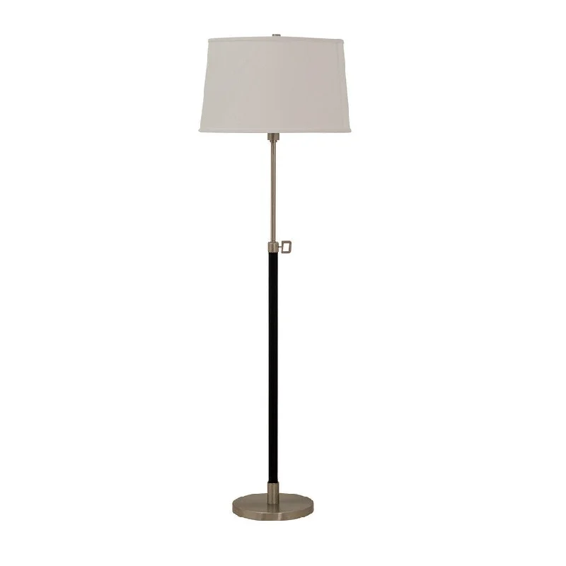 Modern Minimalist Floor Lamp for Contemporary Living RoomsHouse of Troy H500SN One Light Floor Lamp Hardwick Nickel w Black L - One Size Modern Minimalist Floor Lamp for Contemporary Living RoomsHouse of Troy H500SN One Light Floor Lamp Hardwick Nickel w Black L - One Size