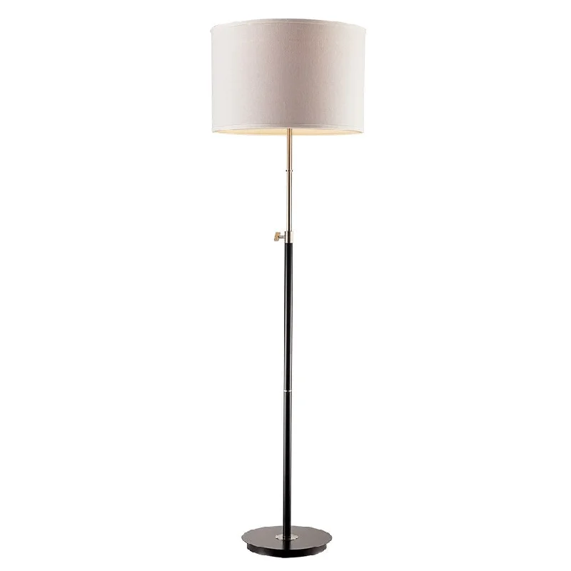 USB Charging Port Floor Lamp for Convenient Device ChargingJunction Black and Brushed Nickel 1-light Floor Lamp