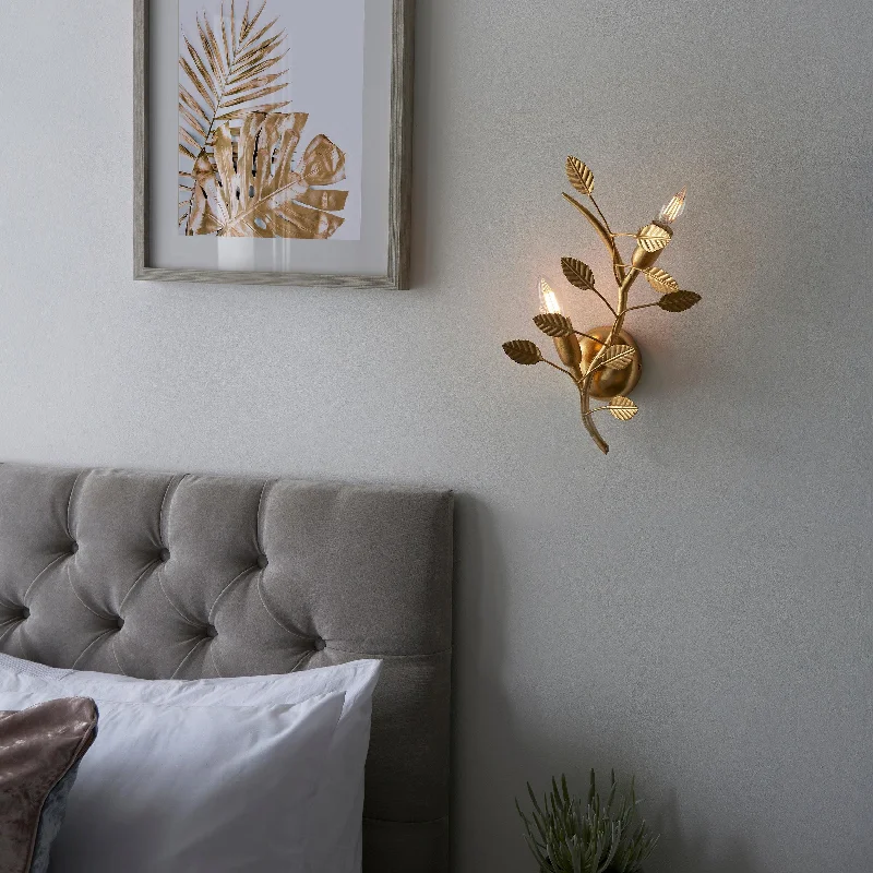 USB Charging Port Floor Lamp for Convenient Device ChargingLinette Double Gold Leaf Wall Light USB Charging Port Floor Lamp for Convenient Device ChargingLinette Double Gold Leaf Wall Light