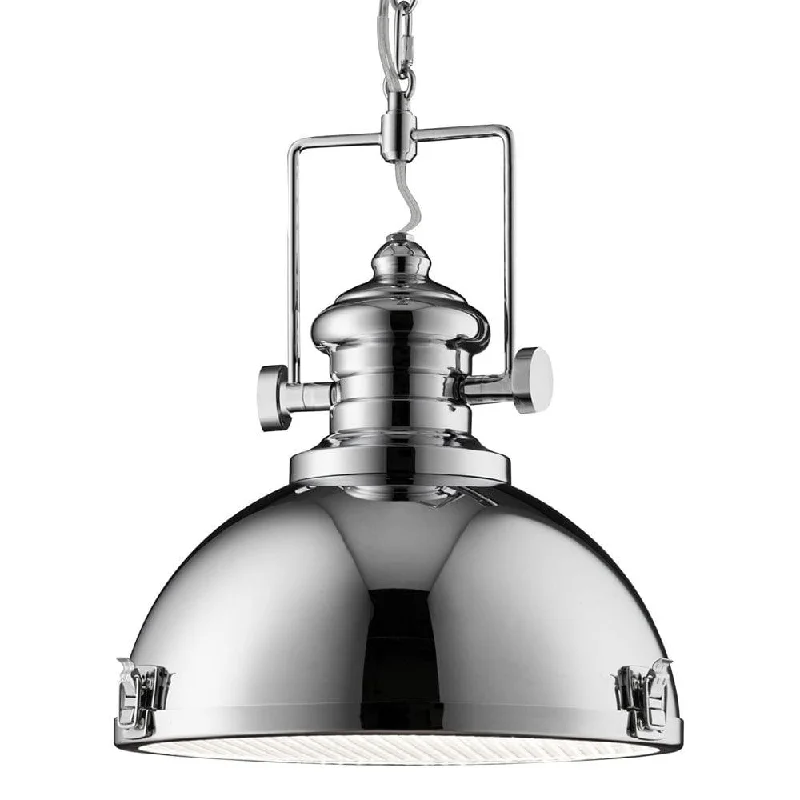Glass Floor Lamp with Frosted Shades for Soft Diffused LightLouisiana Industrial 1 Light Chrome Pendant Searchlight