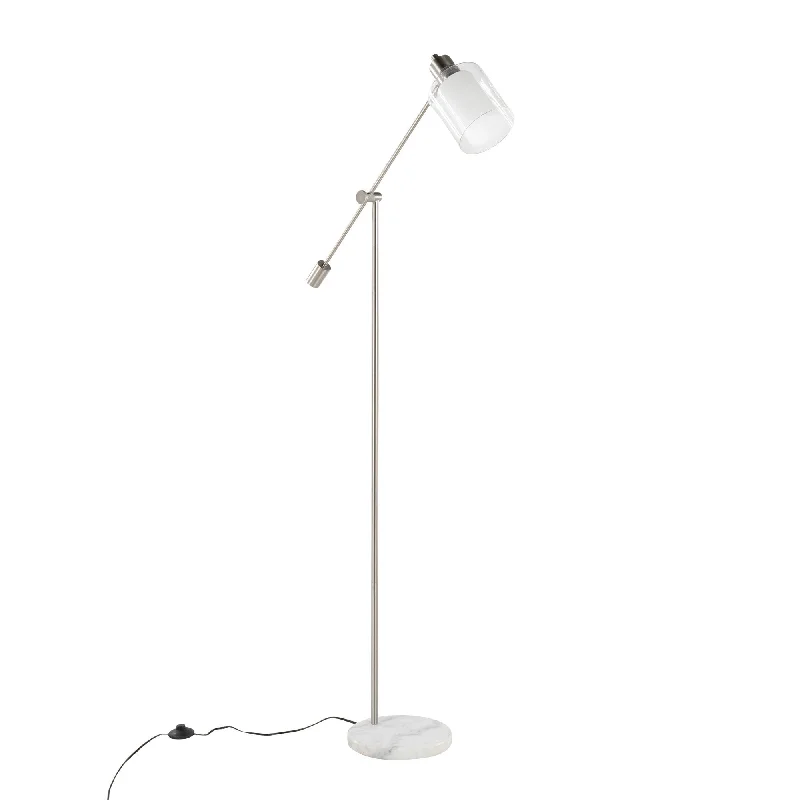 Fabric Floor Lamp with a Linen Shade for a Relaxed AestheticMarcel Floor Lamp Transparent By LumiSource Fabric Floor Lamp with a Linen Shade for a Relaxed AestheticMarcel Floor Lamp Transparent By LumiSource
