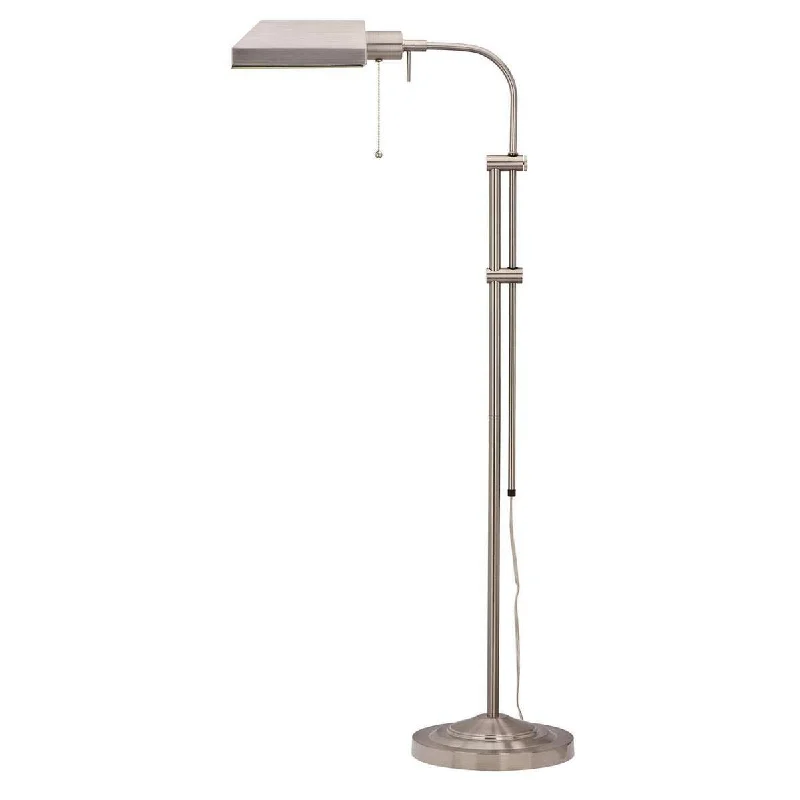 Adjustable Height Floor Lamp for Versatile Lighting NeedsMetal Rectangular Floor Lamp With Adjustable Pole, White By Benzara