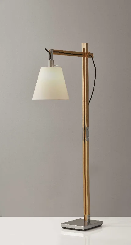 Bohemian Inspired Floor Lamp for Eclectic Home DecorNatural Wood Floor Lamp with Adjustable Hinged Arm By Homeroots Bohemian Inspired Floor Lamp for Eclectic Home DecorNatural Wood Floor Lamp with Adjustable Hinged Arm By Homeroots