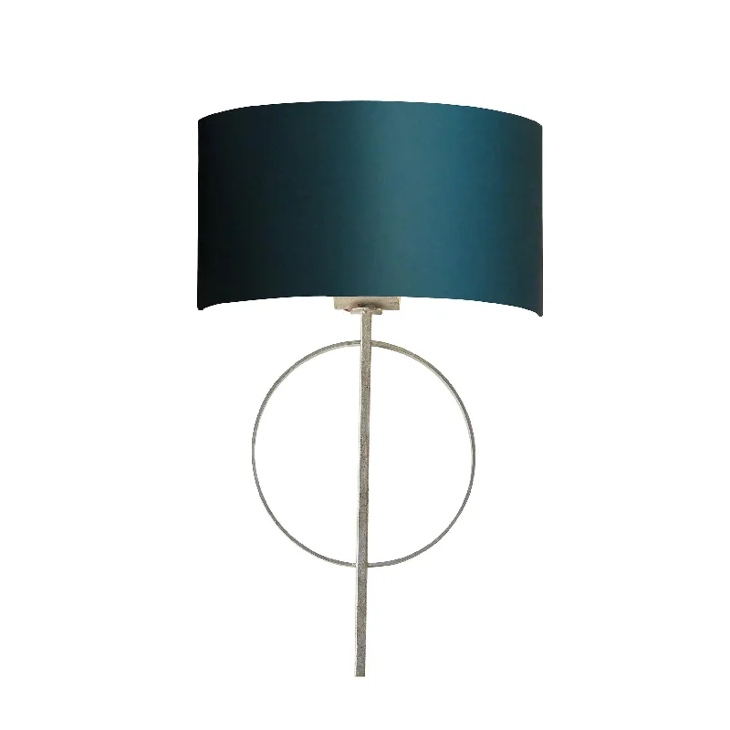 Rustic Farmhouse Style Floor Lamp for Cozy BedroomsNorfolk Silver Wall Light With Teal Half Shade Rustic Farmhouse Style Floor Lamp for Cozy BedroomsNorfolk Silver Wall Light With Teal Half Shade