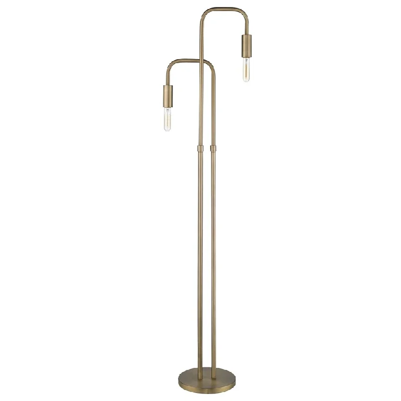 USB Charging Port Floor Lamp for Convenient Device ChargingPerret 2-Light Aged Brass Floor Lamp - Aged Brass USB Charging Port Floor Lamp for Convenient Device ChargingPerret 2-Light Aged Brass Floor Lamp - Aged Brass