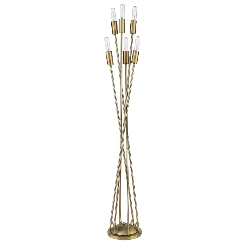 Victorian Style Floor Lamp for Traditional and Elegant InteriorsPerret 6-Light Aged Brass Floor Lamp - Aged Brass
