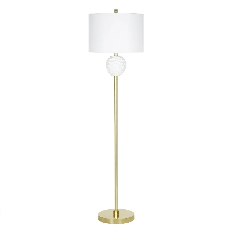 Metal Floor Lamp with a Matte Black Finish for a Sleek LookResin and Metal Floor Lamp