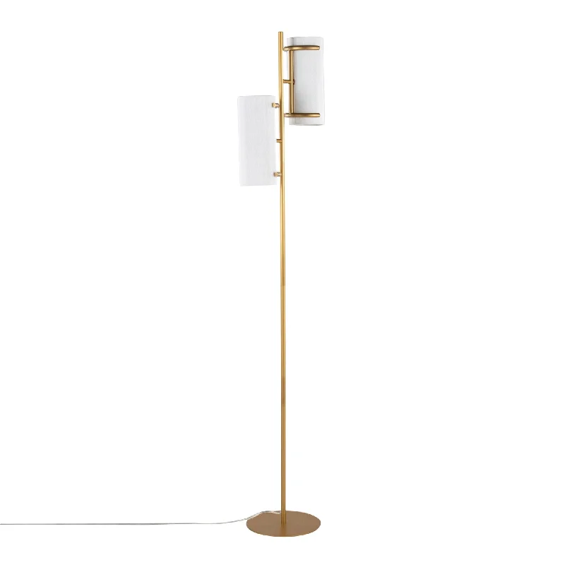 Fabric Floor Lamp with a Linen Shade for a Relaxed AestheticRhonda Floor Lamp White By LumiSource Fabric Floor Lamp with a Linen Shade for a Relaxed AestheticRhonda Floor Lamp White By LumiSource