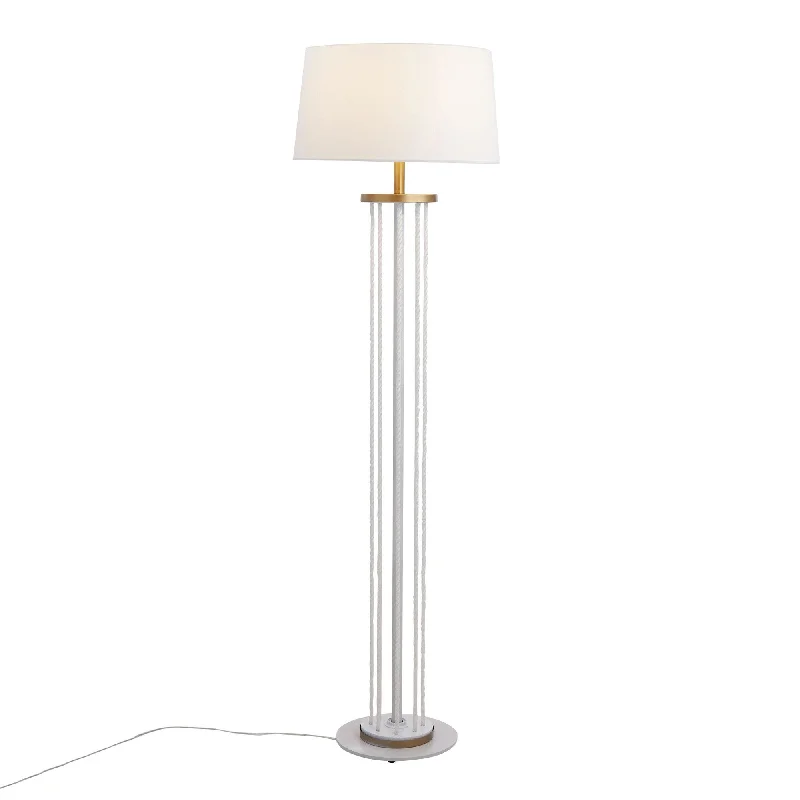 Marble Base Floor Lamp for a Touch of LuxuryRope Floor Lamp White By LumiSource