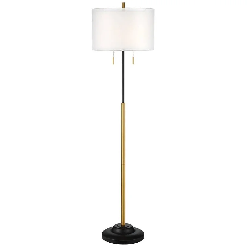 Marble Base Floor Lamp for a Touch of LuxuryRoxie Modern Floor Lamp 65 1/2" Tall Gold Black Metal for Living Room - 17" x 65"