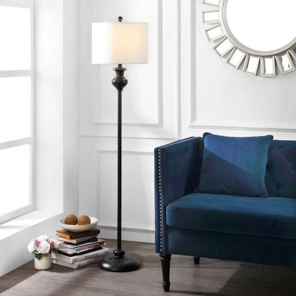 Glass Floor Lamp with Frosted Shades for Soft Diffused LightSafavieh Erlan Floor Lamp - Antique Black Glass Floor Lamp with Frosted Shades for Soft Diffused LightSafavieh Erlan Floor Lamp - Antique Black