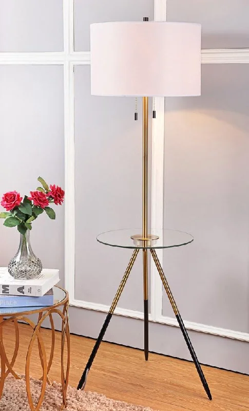 Wood Floor Lamp with Natural Grain for a Warm and Organic FeelSafavieh Morrison Floor Lamp Side Table - Brass Gold Wood Floor Lamp with Natural Grain for a Warm and Organic FeelSafavieh Morrison Floor Lamp Side Table - Brass Gold