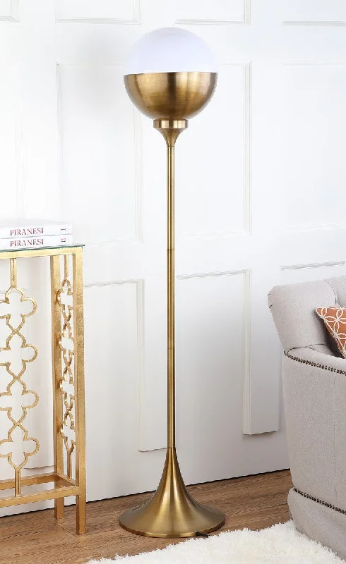 Modern Minimalist Floor Lamp for Contemporary Living RoomsSafavieh Renato 63.5-Inch H Floor Lamp - Brass Gold Modern Minimalist Floor Lamp for Contemporary Living RoomsSafavieh Renato 63.5-Inch H Floor Lamp - Brass Gold