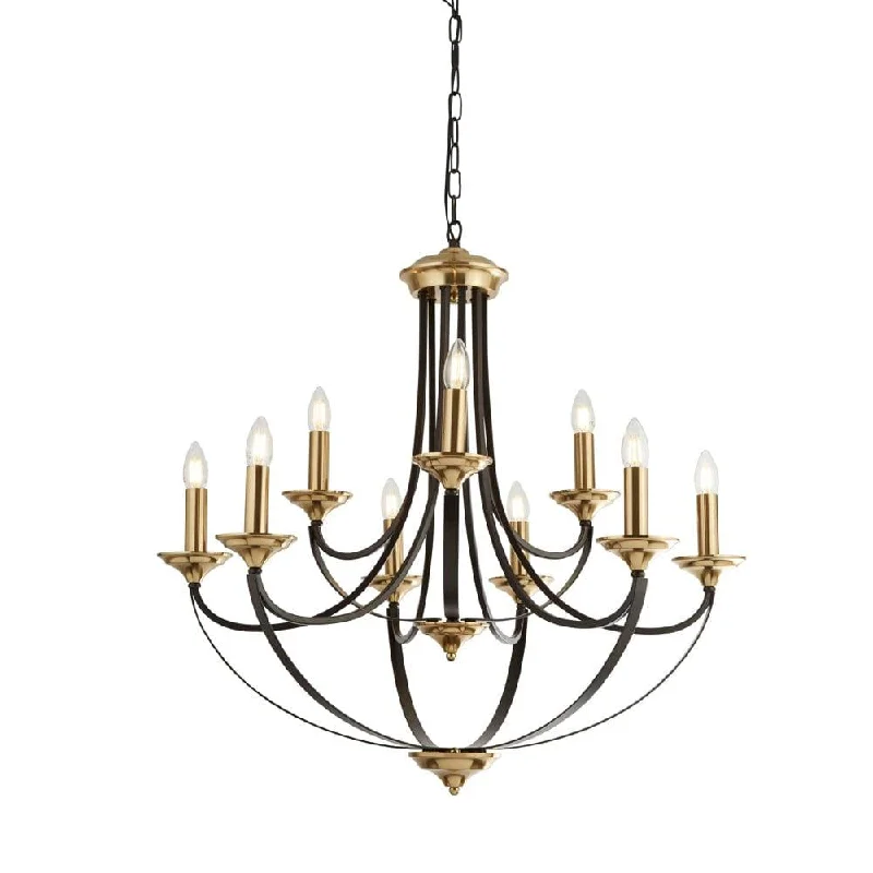 Modern Minimalist Floor Lamp for Contemporary Living RoomsSearchlight Belfry 9 Light Bronze & Brown Ceiling Pendant