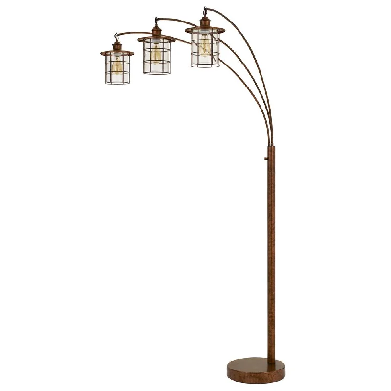 Industrial Style Floor Lamp with Exposed Bulbs for Loft ApartmentsSilverton Arc Floor Lamp With Glass Shades (Edison Bulbs Included) By Cal Lighting Industrial Style Floor Lamp with Exposed Bulbs for Loft ApartmentsSilverton Arc Floor Lamp With Glass Shades (Edison Bulbs Included) By Cal Lighting