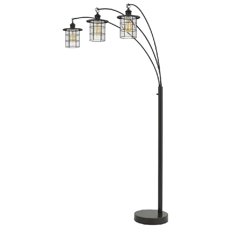 Dimmable Floor Lamp for Adjustable Lighting AmbianceSilverton Arc Floor Lamp With Glass Shades (Edison Bulbs Included) Dark Bronze By Cal Lighting Dimmable Floor Lamp for Adjustable Lighting AmbianceSilverton Arc Floor Lamp With Glass Shades (Edison Bulbs Included) Dark Bronze By Cal Lighting