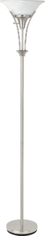 Way Switch Floor Lamp for Multiple Light Intensity LevelsSlenderly Gorgeous Floor Lamp, Silver By Benzara Way Switch Floor Lamp for Multiple Light Intensity LevelsSlenderly Gorgeous Floor Lamp, Silver By Benzara
