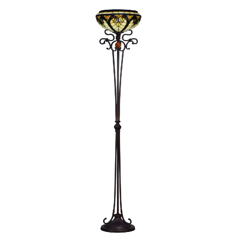 Glass Floor Lamp with Frosted Shades for Soft Diffused LightSpringdale Catana Baroque Floor Lamp