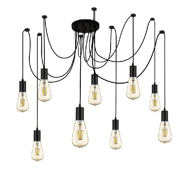 Modern Minimalist Floor Lamp for Contemporary Living RoomsSearchlight Squiggle 9 Light Black Cable Ceiling Pendant Modern Minimalist Floor Lamp for Contemporary Living RoomsSearchlight Squiggle 9 Light Black Cable Ceiling Pendant