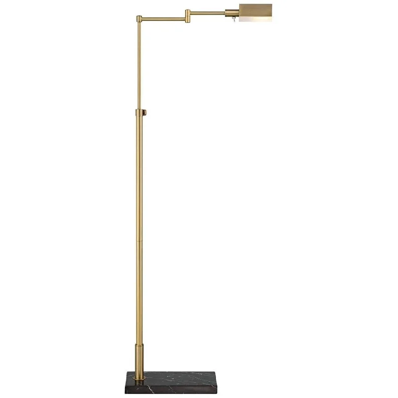 Victorian Style Floor Lamp for Traditional and Elegant InteriorsSwing Arm Tent Pharmacy Task Floor Lamp with Marble Base - 19" x 50"