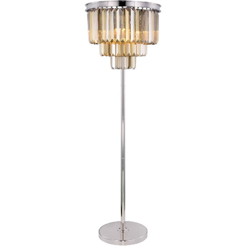 Adjustable Height Floor Lamp for Versatile Lighting NeedsSydney 8 light polished nickel Floor Lamp Golden Teak (Smoky) Royal C - One Size Adjustable Height Floor Lamp for Versatile Lighting NeedsSydney 8 light polished nickel Floor Lamp Golden Teak (Smoky) Royal C - One Size
