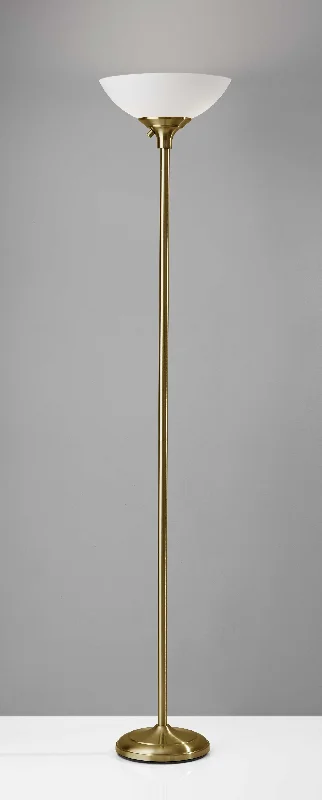 Metal Floor Lamp with a Matte Black Finish for a Sleek LookTailored Shiny Brass Metal Torchiere with Bright Illumination Metal Floor Lamp with a Matte Black Finish for a Sleek LookTailored Shiny Brass Metal Torchiere with Bright Illumination