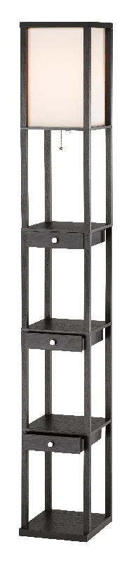 Victorian Style Floor Lamp for Traditional and Elegant InteriorsThree Drawer and Shelf Floor Lamp with Black Wood Finish By Homeroots Victorian Style Floor Lamp for Traditional and Elegant InteriorsThree Drawer and Shelf Floor Lamp with Black Wood Finish By Homeroots