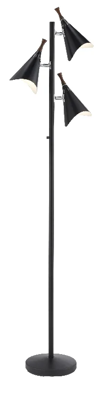 Metal Floor Lamp with a Matte Black Finish for a Sleek LookThree Light Floor Lamp in Matte Black Metal By Homeroots Metal Floor Lamp with a Matte Black Finish for a Sleek LookThree Light Floor Lamp in Matte Black Metal By Homeroots