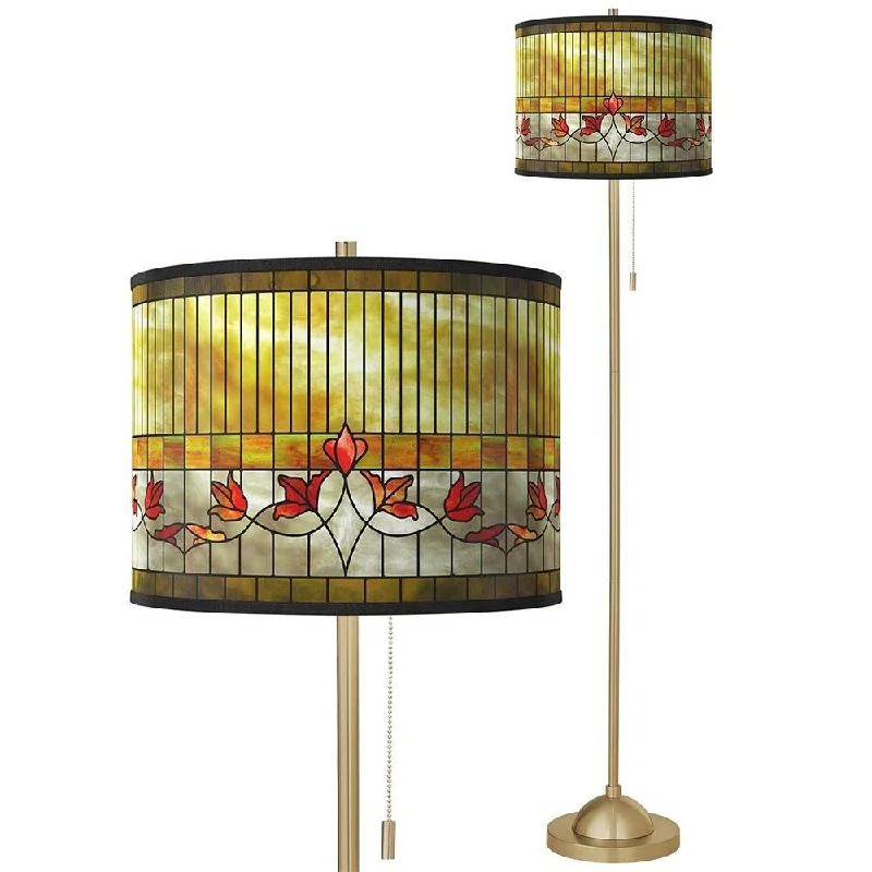 Bohemian Inspired Floor Lamp for Eclectic Home DecorTiffany Lily Warm Gold Stick Floor Lamp - 13" x 62" Bohemian Inspired Floor Lamp for Eclectic Home DecorTiffany Lily Warm Gold Stick Floor Lamp - 13" x 62"