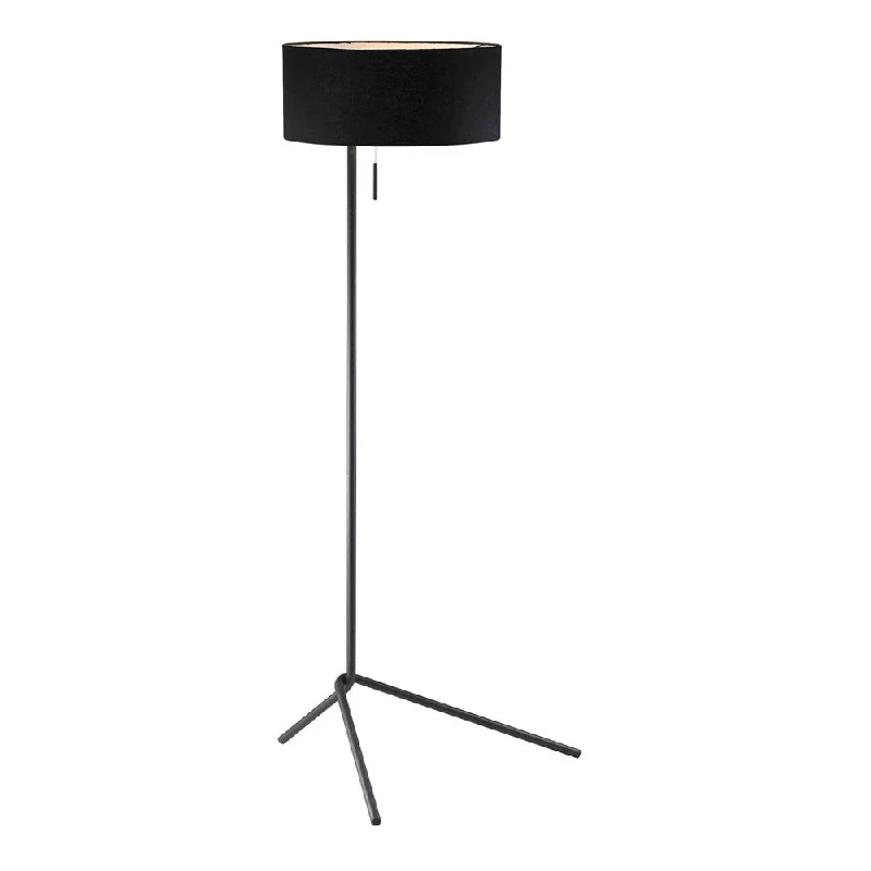 Adjustable Height Floor Lamp for Versatile Lighting NeedsTwixt Slender Black Drum-shade 1-light Floor Lamp