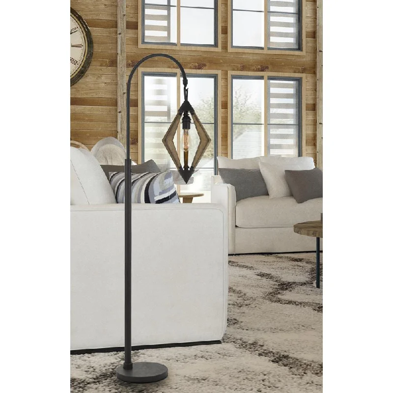 Way Switch Floor Lamp for Multiple Light Intensity LevelsValence 60W Metal/Pine Wood Down Bridge Floor Lamp (Edison Bulb Included) By Cal Lighting Way Switch Floor Lamp for Multiple Light Intensity LevelsValence 60W Metal/Pine Wood Down Bridge Floor Lamp (Edison Bulb Included) By Cal Lighting