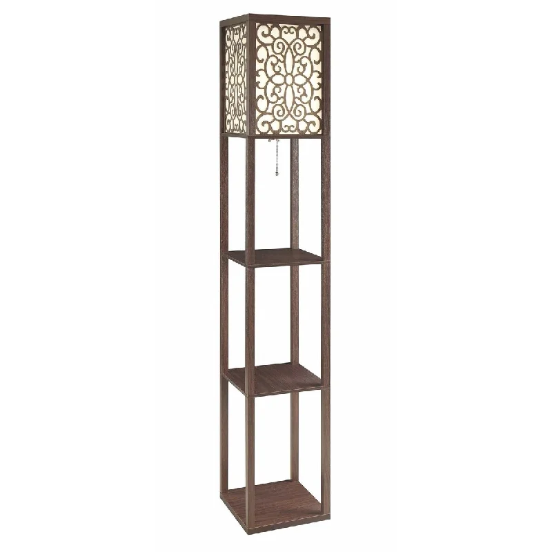 Rustic Farmhouse Style Floor Lamp for Cozy BedroomsVeritas Traditional Cappuccino Wood Floor Lamp and Shelving Unit Rustic Farmhouse Style Floor Lamp for Cozy BedroomsVeritas Traditional Cappuccino Wood Floor Lamp and Shelving Unit