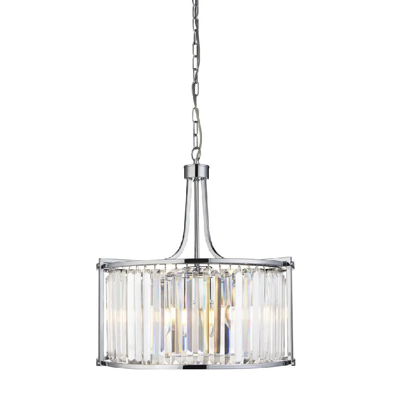 Victorian Style Floor Lamp for Traditional and Elegant InteriorsVictoria 5 Light Chrome & Crystal Glass Drum Ceiling Pendant