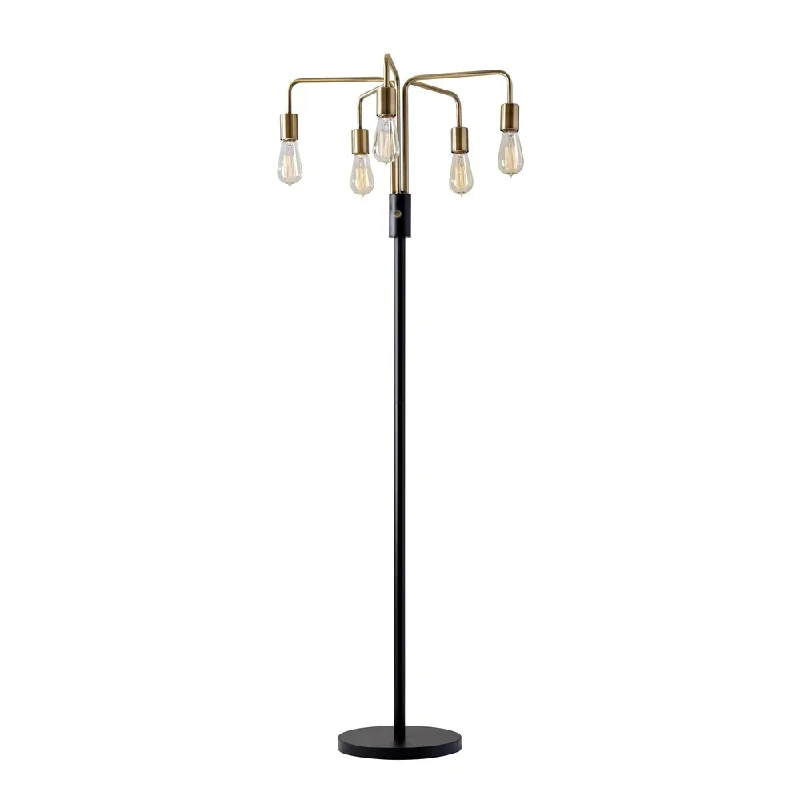Glass Floor Lamp with Frosted Shades for Soft Diffused LightWeber Floor Lamp