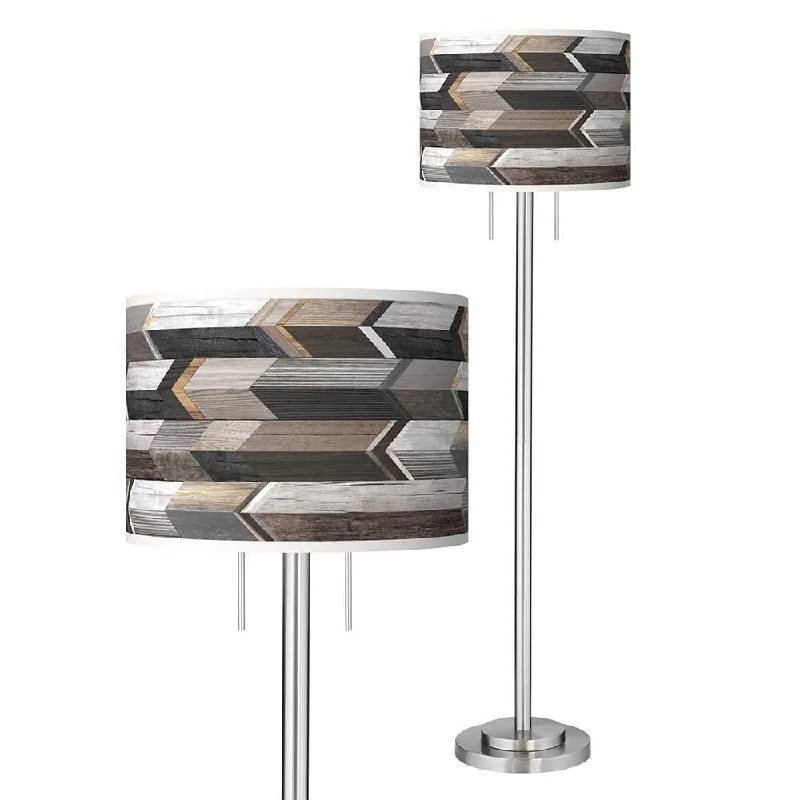 Metal Floor Lamp with a Matte Black Finish for a Sleek LookWoodwork Arrows Brushed Nickel Garth Floor Lamp - 18" x 63"