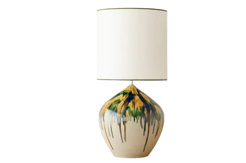 bohemian table lamps with colorful patterns for eclectic bedroomsBosque Lamp