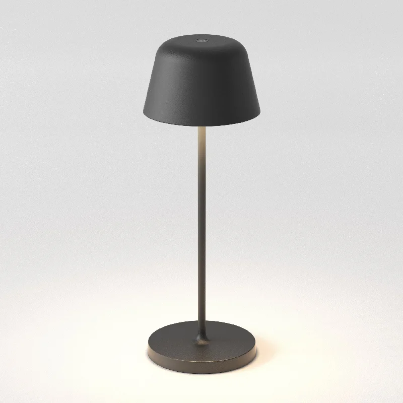 modern minimalist table lamps for contemporary living roomsAstro Nomad Rechargeable Outdoor Table Lamp Textured Black